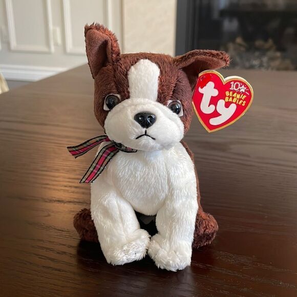 2002 TY Beanie Baby Sport the Dog (2002) Beanie Baby Brown Boston Terrier 7.5” - Picture 1 of 8